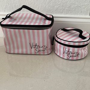 TWO VICTORIA  SECRET PINK MAKE UP COSMETIC BAGS